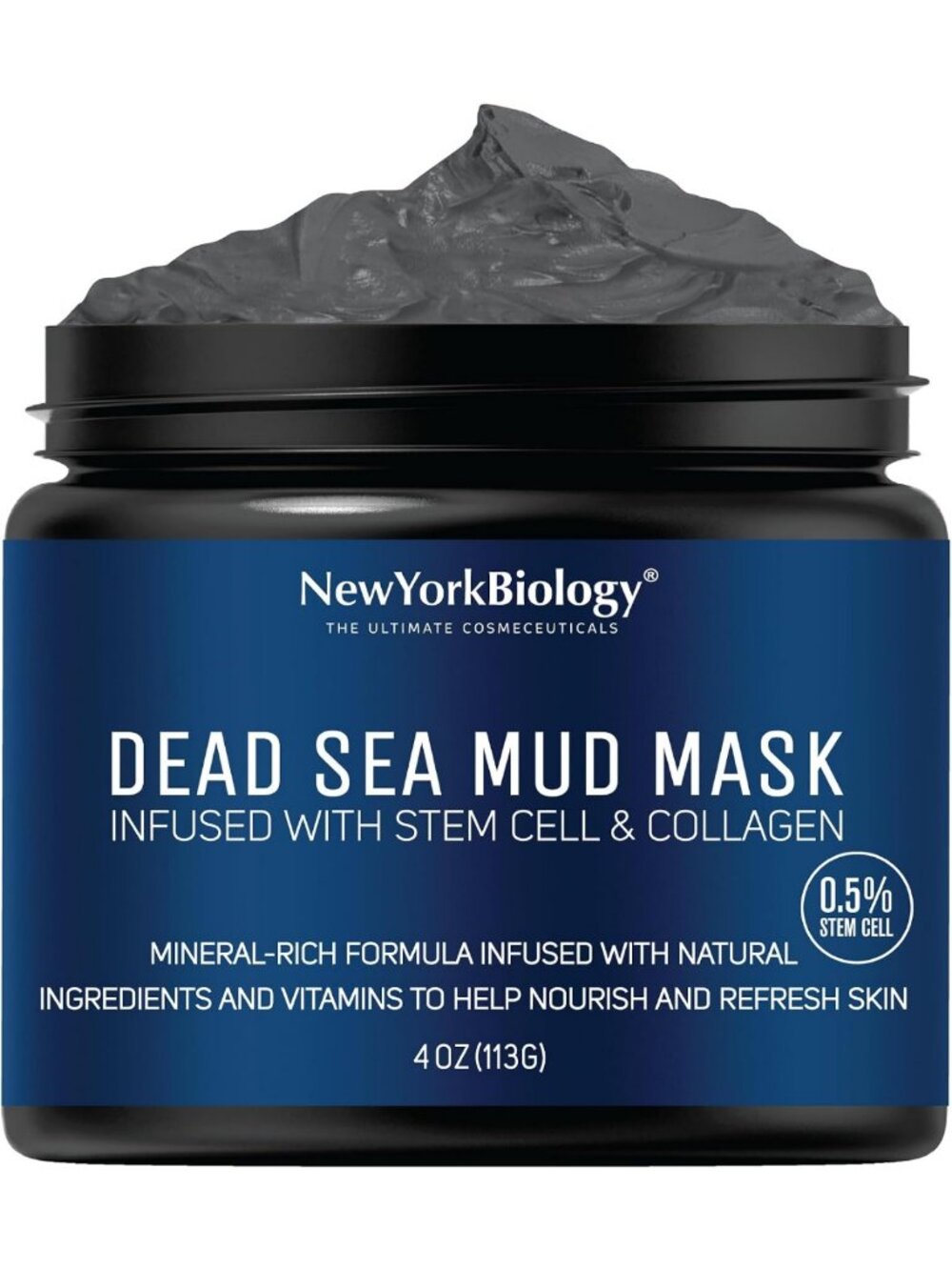 Revitalizing Dead Sea Mud Mask with Stem Cell & Collagen - 4 oz | Pore Refining
